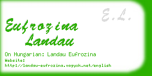 eufrozina landau business card